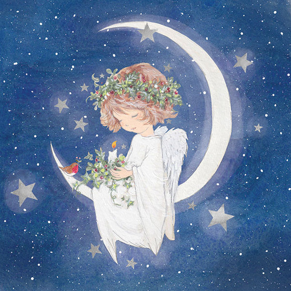 Christmas cards Angel moon