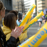 Team Theo Supporters watching the Sheffield Half Marathon
