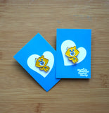Theo Blue Heart Badge